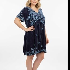 Crushed Velvet Johnny Was Dress